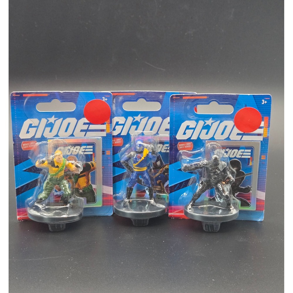 GI Joe Mini Figure Set Duke Cobra Commander Snake Eyes Just Play 2024 Lot of 3